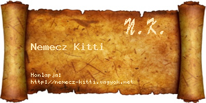 Nemecz Kitti névjegykártya